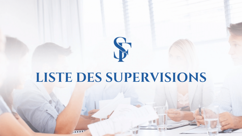 Supervisions proposées à Sophrologie Formations